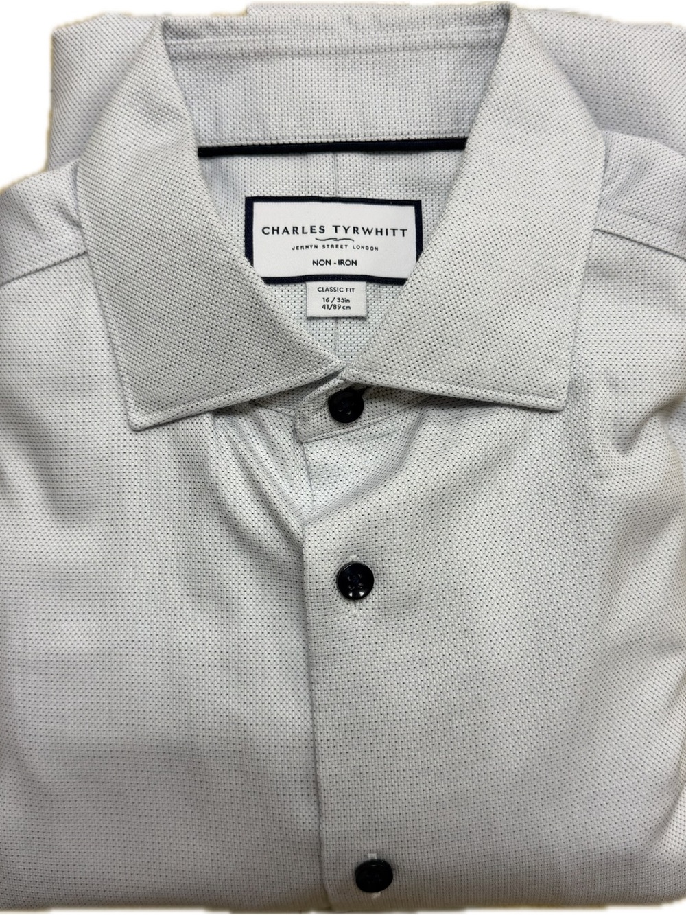 Charles Tyrwhitt Light Gray Casual Button-Down Shirt